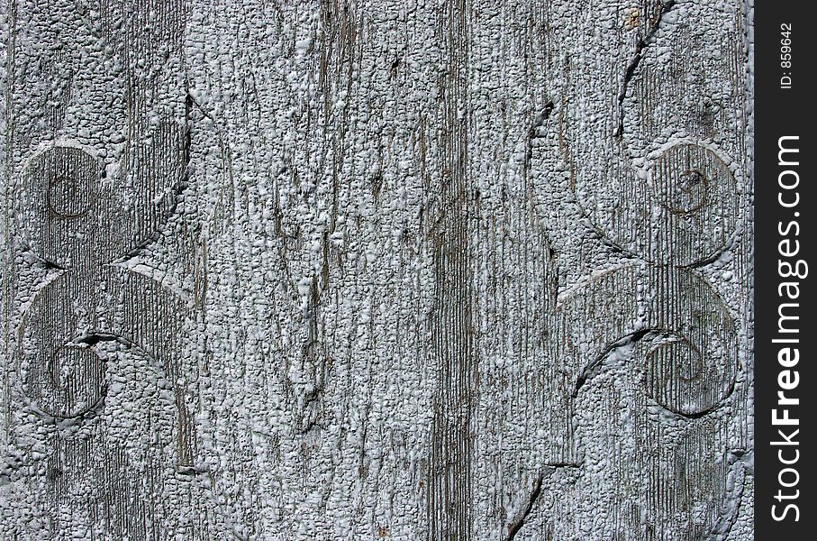 Wood surface with an ornament