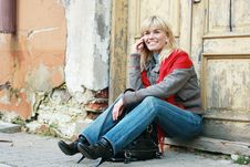 Young Woman Using Cell Phone Stock Photos Young Woman Using Cell Phone Stock Photos
