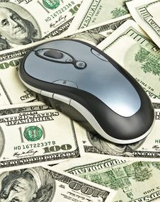 Concept Mouse On The Money Royalty Free Stock Photos