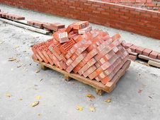 Pile Of The Baked Bricks Stock Photography Pile Of The Baked Bricks Stock Photography