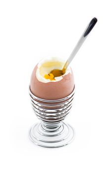 An Eggcup With Pealed Egg Royalty Free Stock Image An Eggcup With Pealed Egg Royalty Free Stock Image