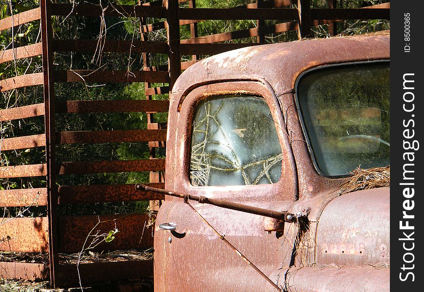This is just one of many old trucks in a collection of old vehicles on the side of the road on the way to a very rural town in N. Florida. This is just one of many old trucks in a collection of old vehicles on the side of the road on the way to a very rural town in N. Florida.