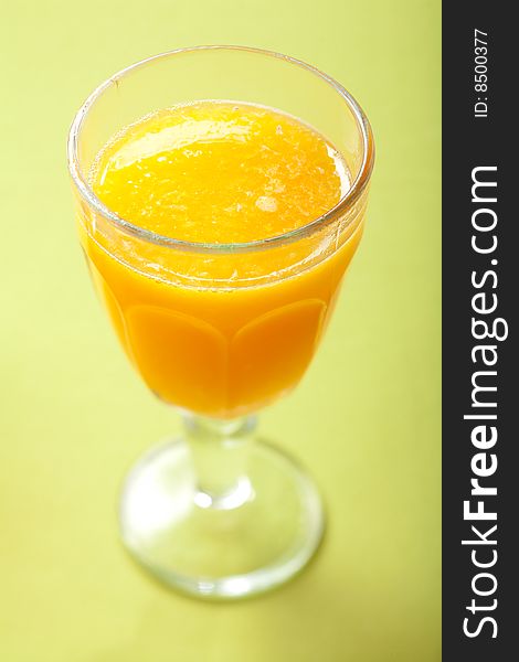 Glass of freshly squeezed orange juice