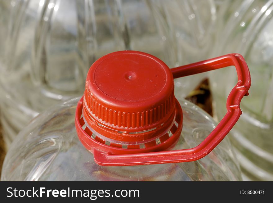 Water Bottle With Red Cap