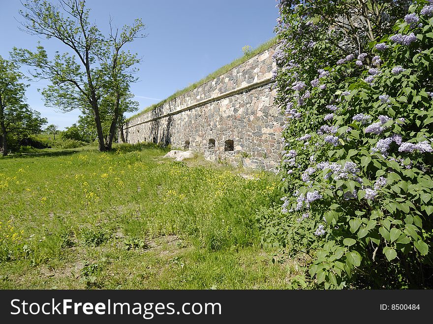 The side of a fort in Finland. The side of a fort in Finland