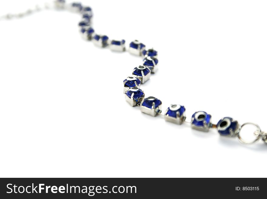 Black eye bracelet isolated on white background.