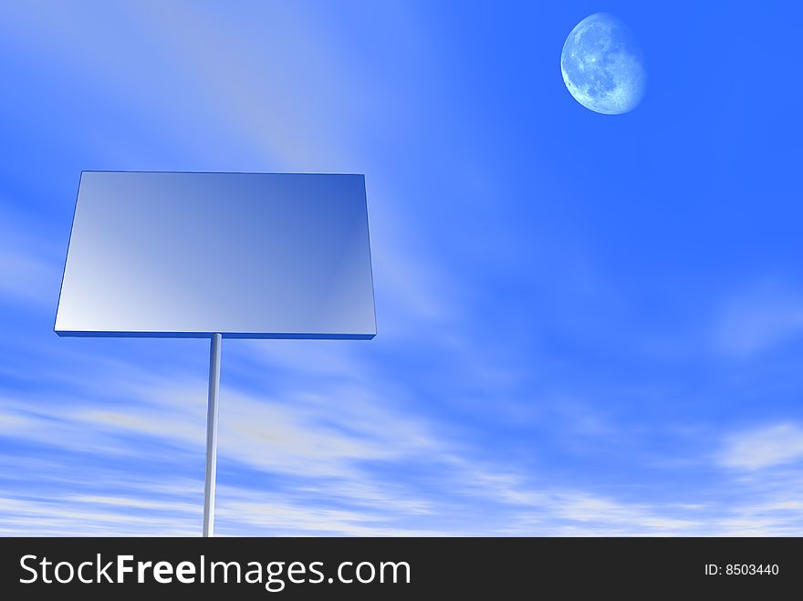 Big billboard with blank space and very clean ready to put your ad