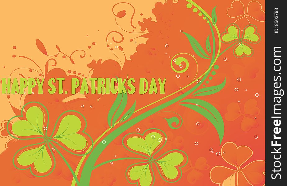 St. patrick's day irish illustration on colorful background. St. patrick's day irish illustration on colorful background