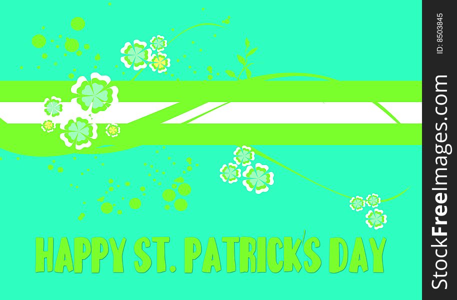 St. patrick's day irish illustration on colorful background. St. patrick's day irish illustration on colorful background