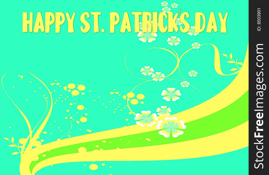 St. patrick's day irish illustration on colorful background. St. patrick's day irish illustration on colorful background