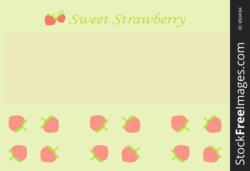 Vector background pattern design of strawberry. Vector background pattern design of strawberry