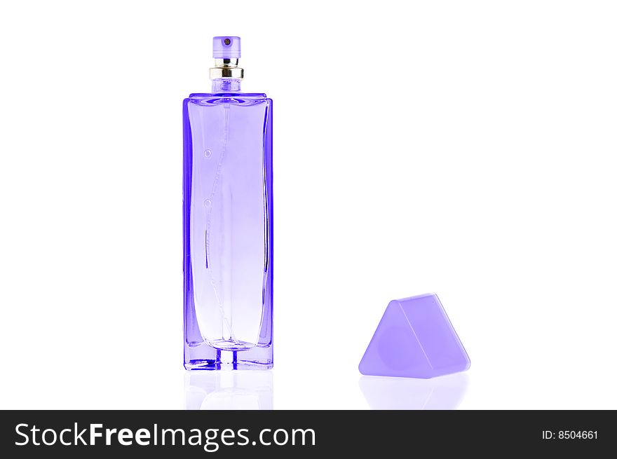 Bottle of perfume isolated on white