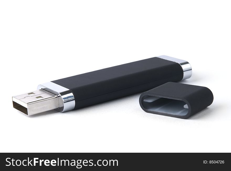 Usb flash over white background