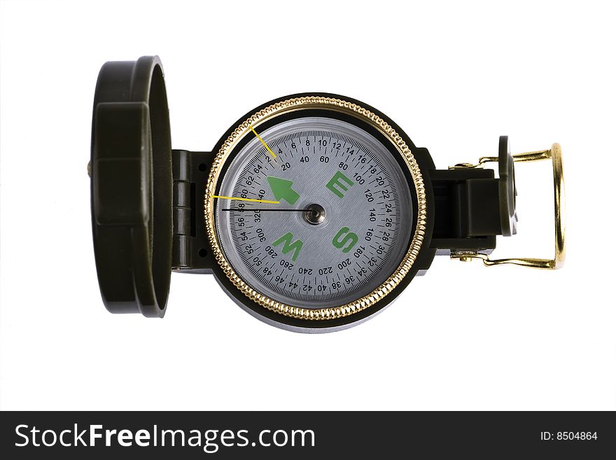 Compass on a white background