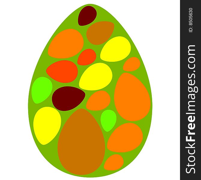 Abstract easter egg, vector illustration