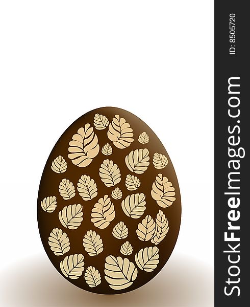 Floral easter egg, vector illustration