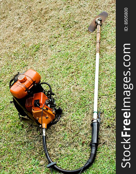 Image of personal haymaking tool on the ground