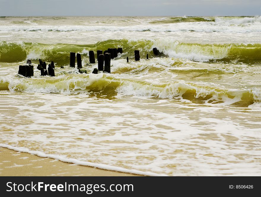 Storm on the Baltic sea