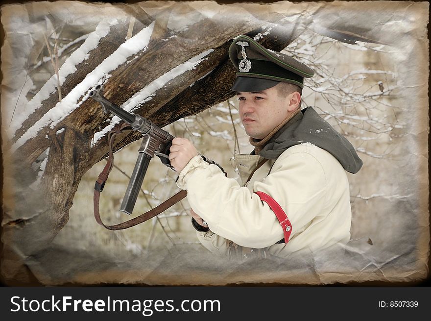 Historical military reenacting of WW2. Kiev,Ukraine. Historical military reenacting of WW2. Kiev,Ukraine