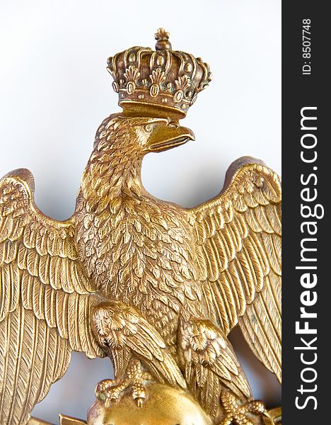 Bronze french imperial infantry shako eagle. Bronze french imperial infantry shako eagle