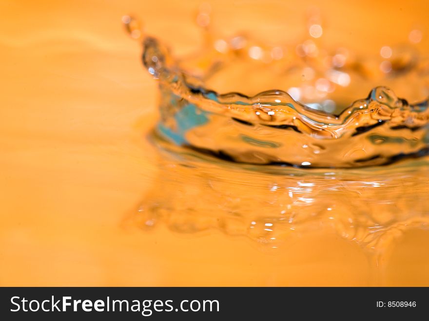 Abstract background from splash in a drop of water