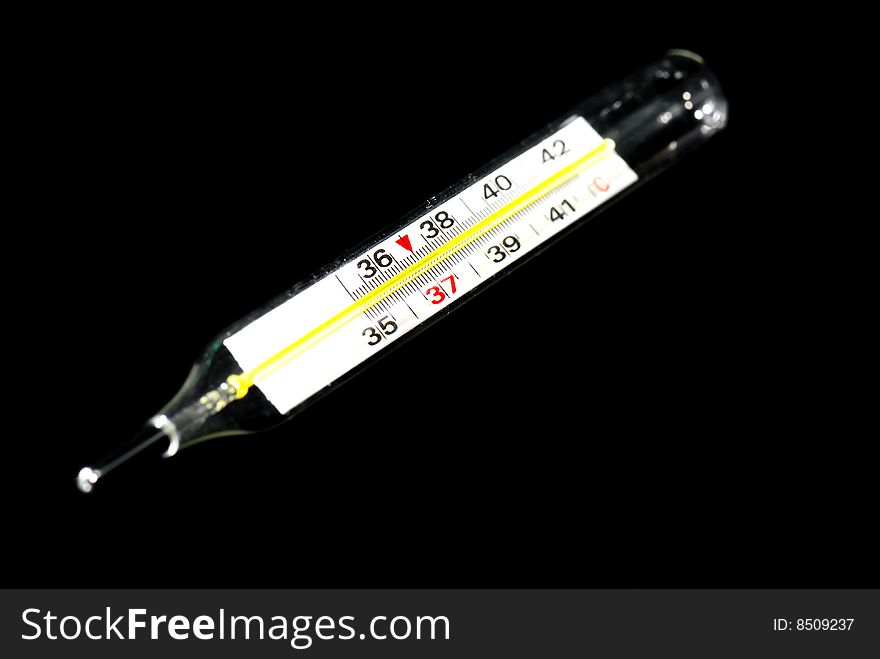 Medication Temperature tester with black background