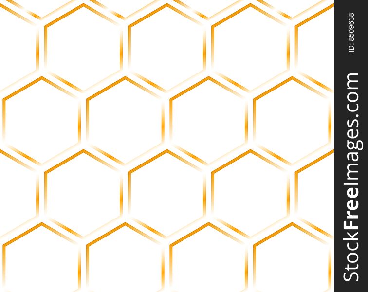 Orange honeycomb. Hexagon pattern. Texture. Orange honeycomb. Hexagon pattern. Texture