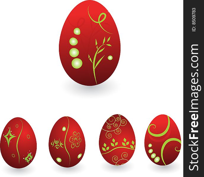 Set of easter eggs. Element for design