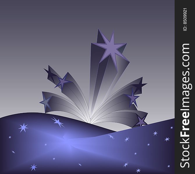 Splash of stars. Ai file is attached. Gradient used.