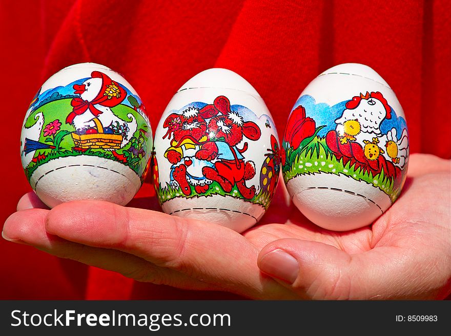 Easter Eggs In The Palm