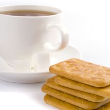 Cup Of Tea, Sugar And Cookies Royalty Free Stock Images Cup Of Tea, Sugar And Cookies Royalty Free Stock Images