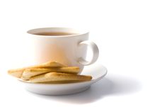 Cup Of Tea And Some Cookies Stock Photos