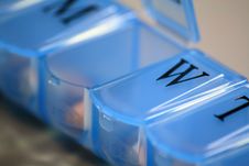 Closeup Of Medication Dispenser Royalty Free Stock Photography Closeup Of Medication Dispenser Royalty Free Stock Photography