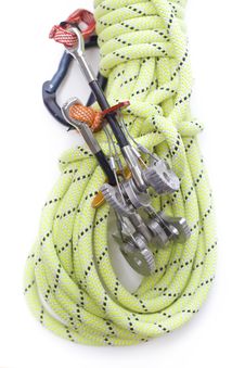 Camming Device And Rope Stock Photography Camming Device And Rope Stock Photography