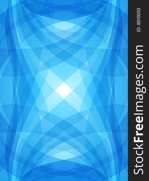 Symmetric abstract blue background, made with  shapes