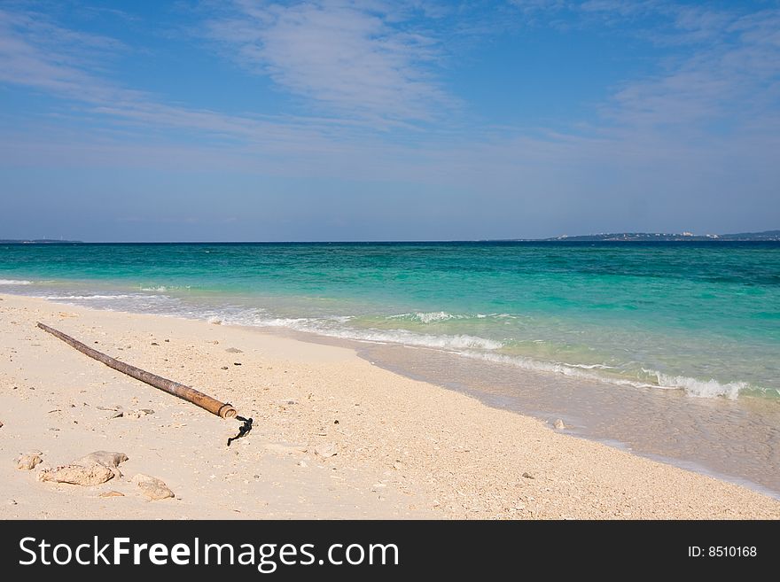 Beautiful exotic beach at Minnashima, a small island just before the coast of the Okinawa island, Japan. Beautiful exotic beach at Minnashima, a small island just before the coast of the Okinawa island, Japan