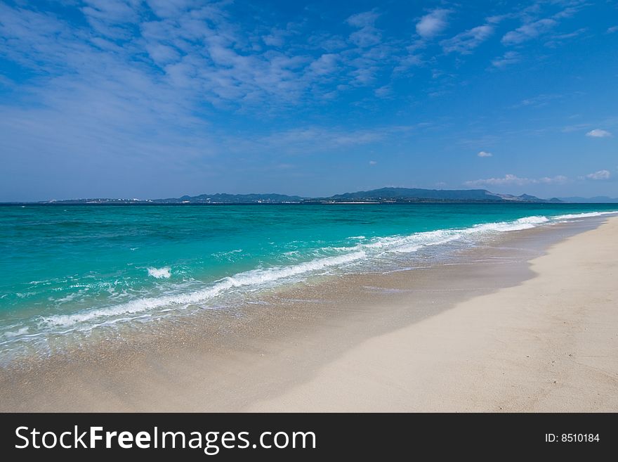 Beautiful exotic beach at Minnashima, a small island just before the coast of the Okinawa island, Japan. Beautiful exotic beach at Minnashima, a small island just before the coast of the Okinawa island, Japan