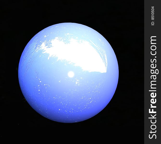 Abstract blue sphere