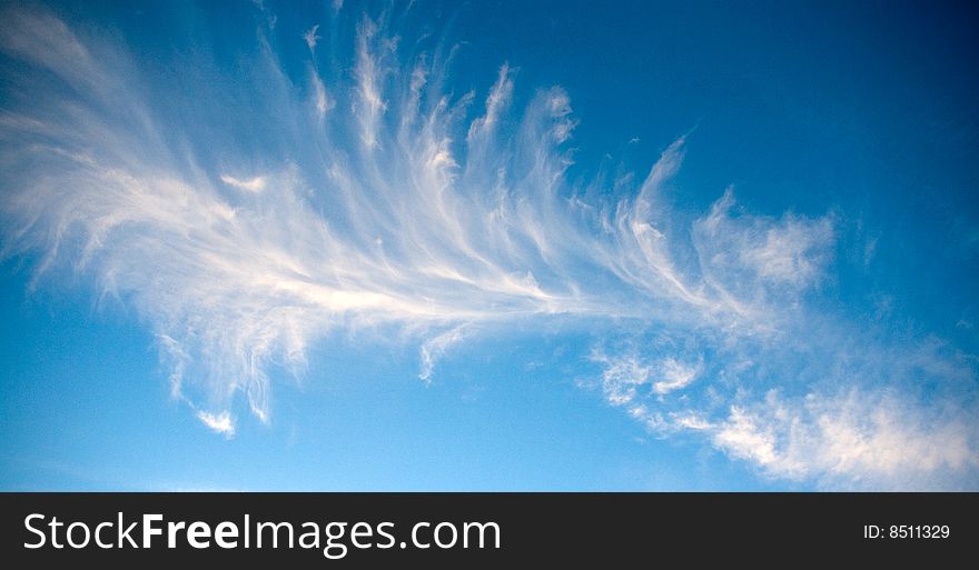 Cloud in a shape of a feather