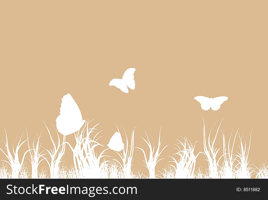 Floral spring background, vector illustration