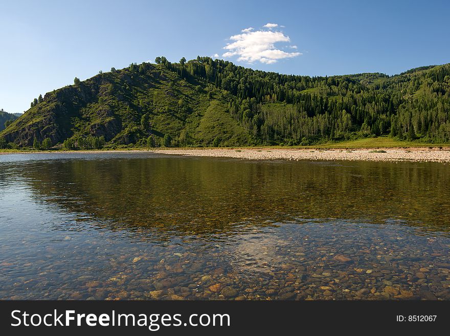 River in the mountains landscape