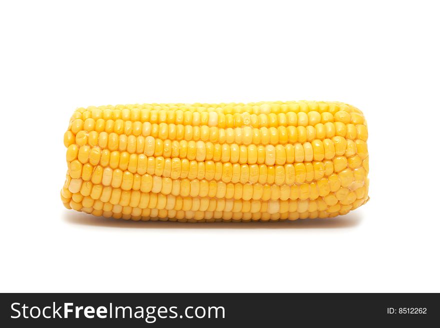 Boiled Maize isolated on white background