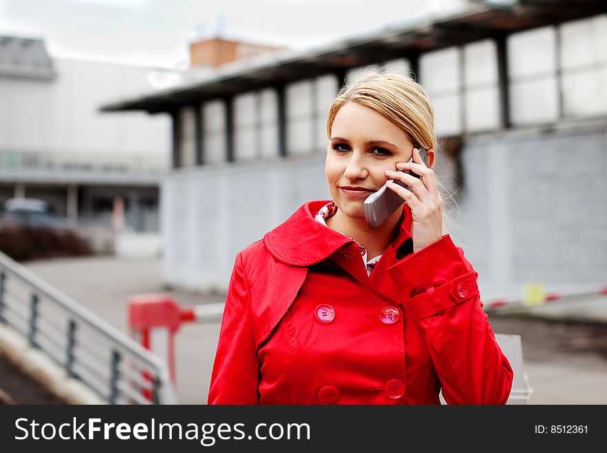Beautiful Young Businesswoman On The Phone