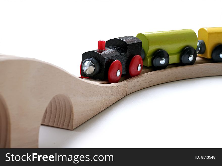 Children's railway isolated on a white background