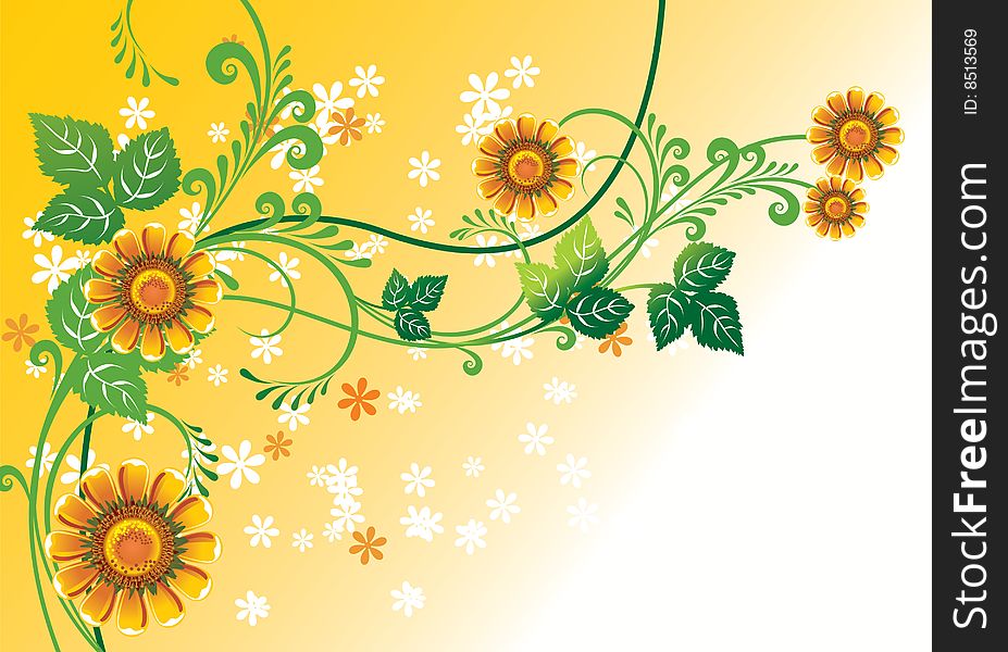 Floral Background, beautiful floral illustration