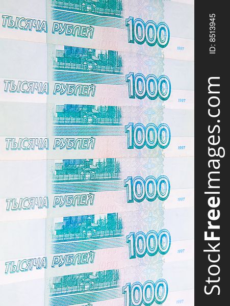 Thousands of russian rouble bank notes. Thousands of russian rouble bank notes