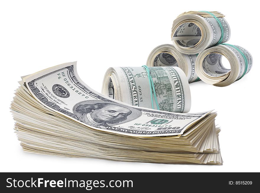 Closeup image of money , lots of 100 US dollar bills