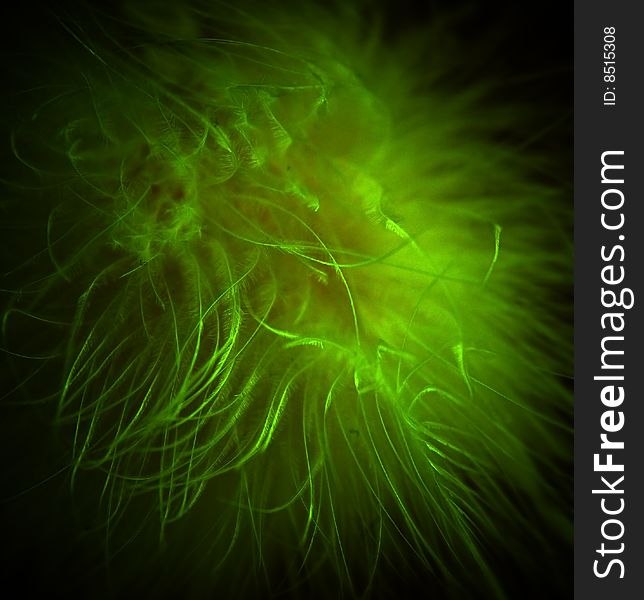 Green abstract fluffy glowing background. Green abstract fluffy glowing background