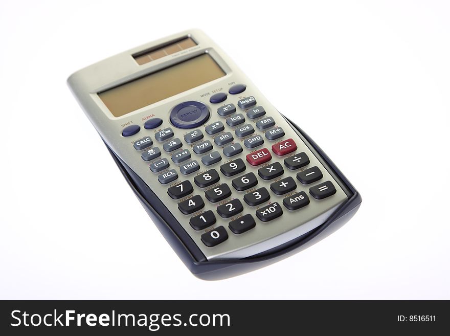 Scientific calculator isolated on a white