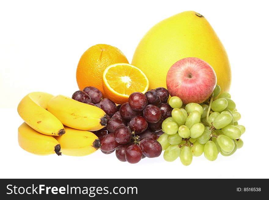Fruits isolated on a white background